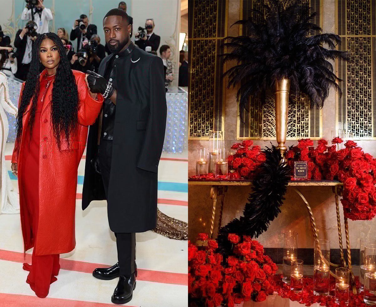 Gabrielle Union & Dwyane Wade at the Met Gala & Red and Black Event