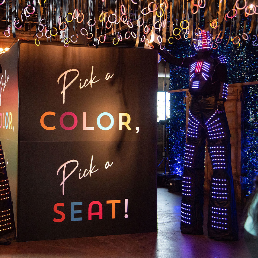 Pick a Color, Pick a Seat Color-Themed Gala