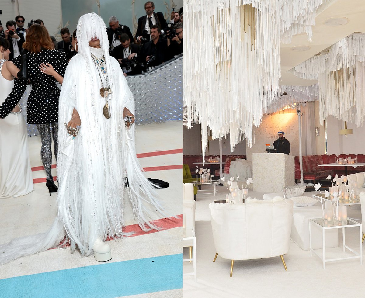 Erykah Badu at the Met Gala & All White Corporate Event