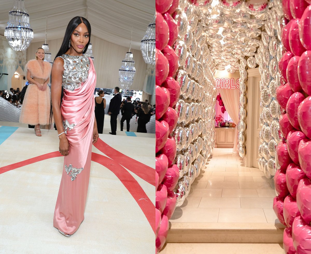  Naomi Campbell at the Met Gala & Pink and Silver Party