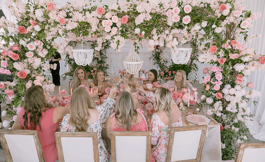 Rotating Photo Carousel of Spring Wedding Shower Trends 2023
